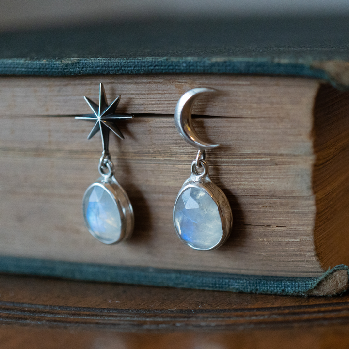 Rainbow Moonstone Earrings