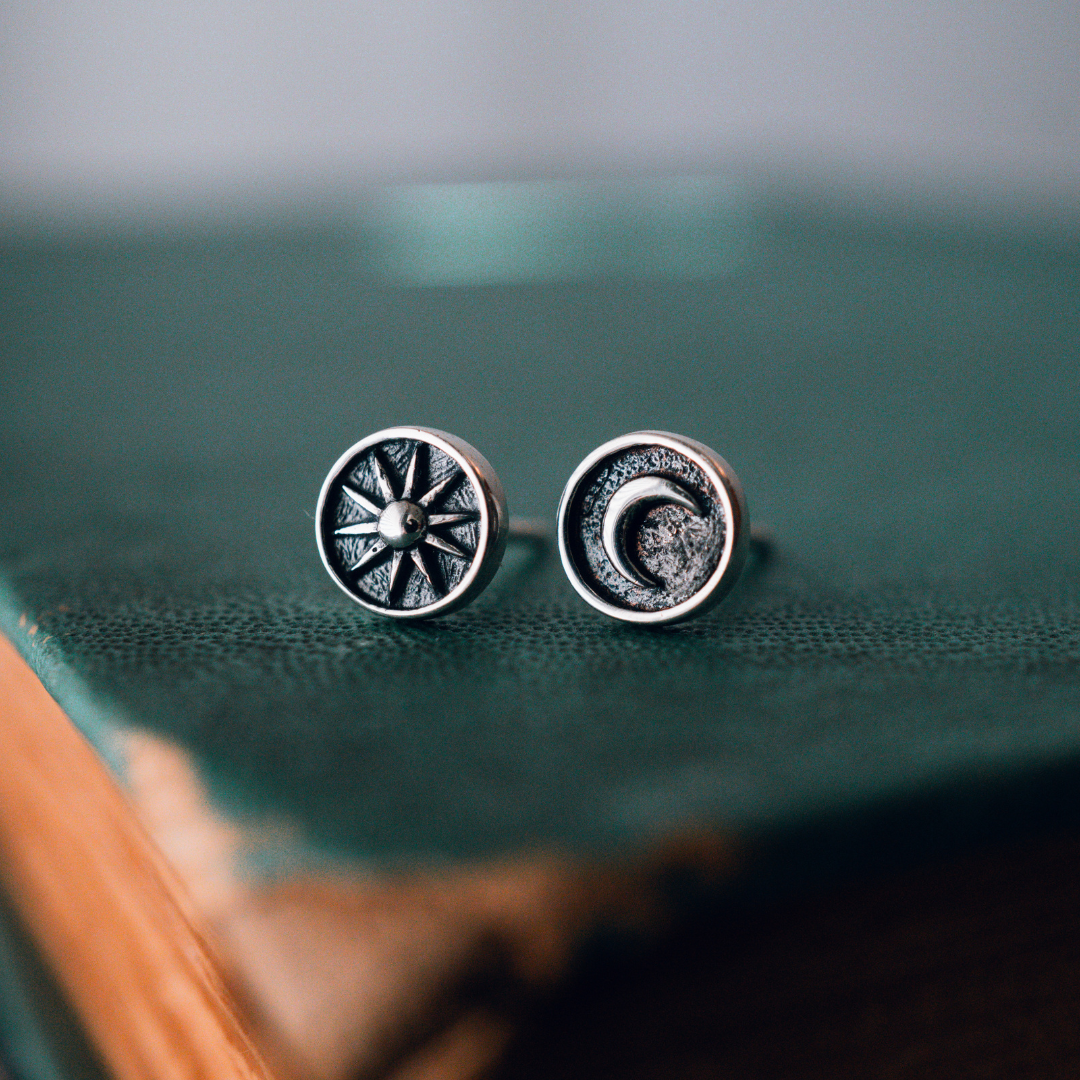 Sun and Moon Stud Earring