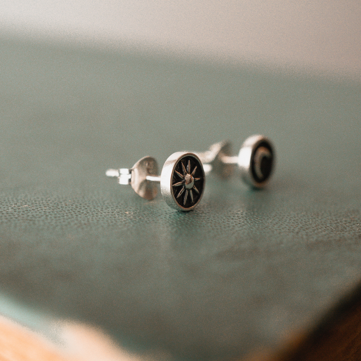 Sun and Moon Stud Earring