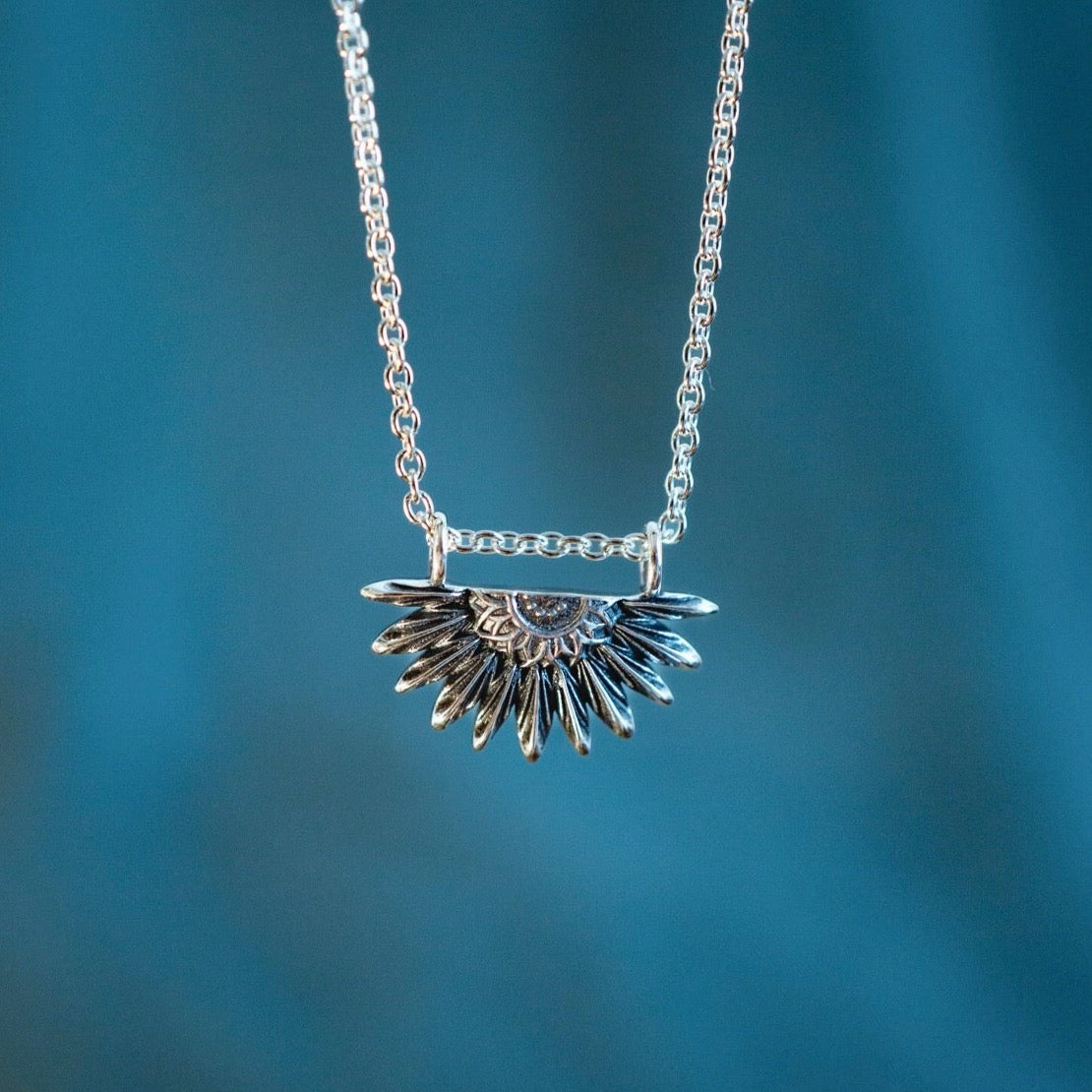 925 Silver Sunflower Necklace, Silver Flower Necklace,sun Flower Necklace,daisy  Necklace,dainty Silver Jewelry - Etsy