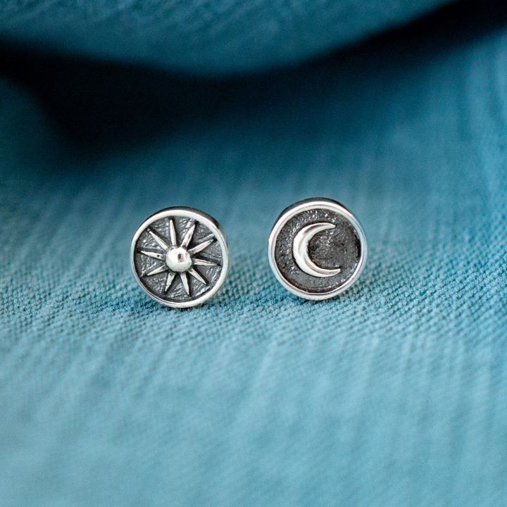 Sun and Moon Stud Earring