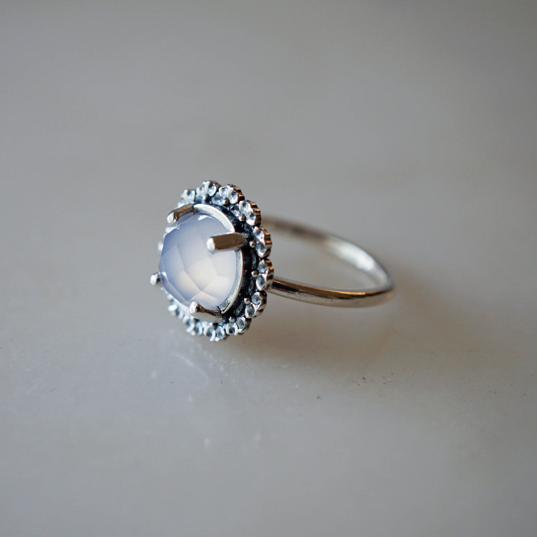 Forget Me Not Halo Ring – Paige Barbee Jewelry